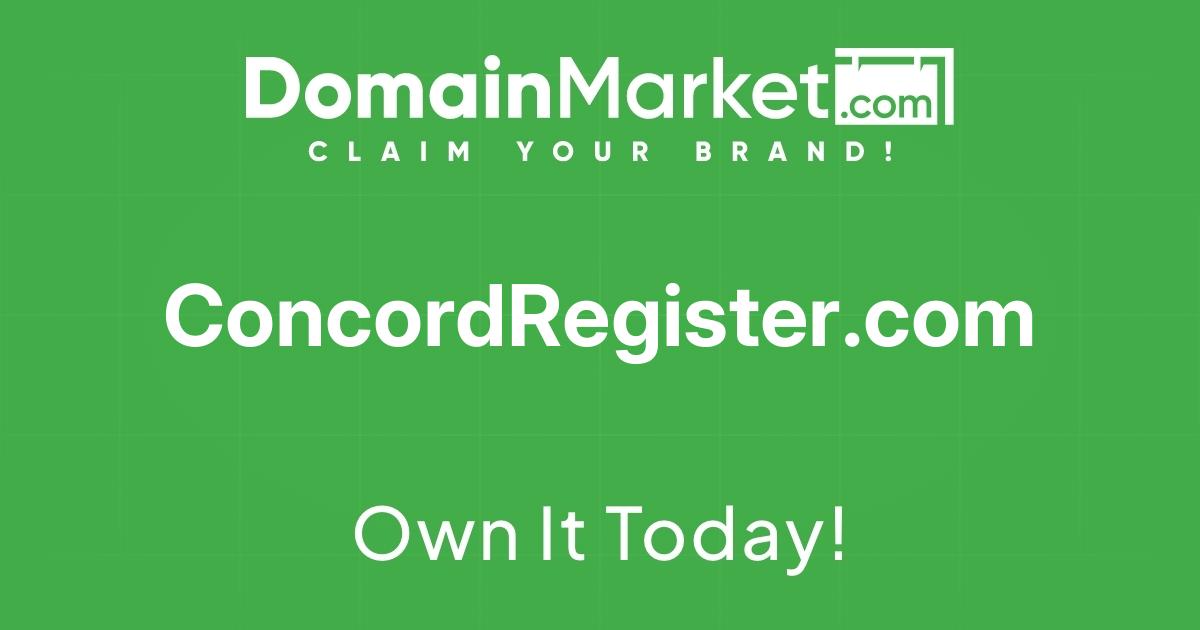 ConcordRegister.com is for sale - Premium Domain